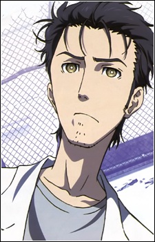 an anime image of Rintarou Okabe
